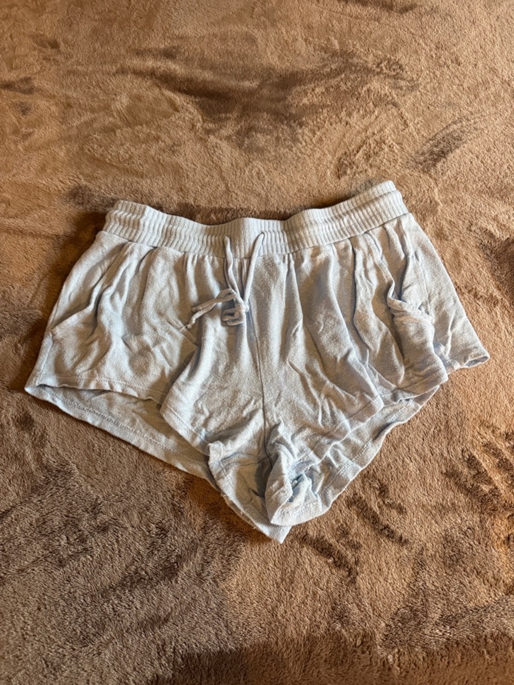 stars above Light Blue Cozy Lounge Shorts